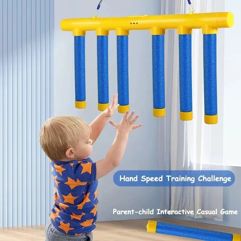Challenge Falling Sticks Reaction Game | Kids Stick Catching Training Toy | Interactive Family Game for Hand-Eye Coordination