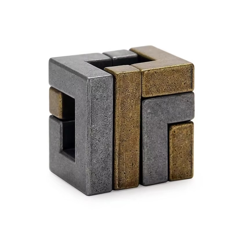 Magic Difficult Brain Teaser IQ Test Metal Puzzle Toy Mind Challenge Unlock Interlocking Educational Gifts For Kids Boys Girls
