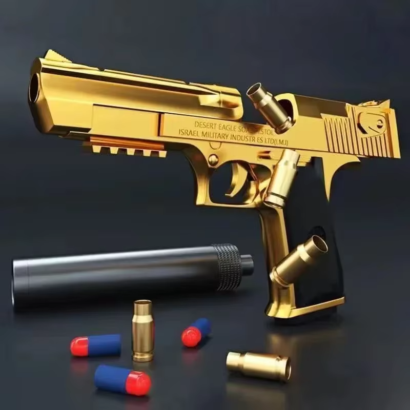 Shell Ejection Foam Dart Blaster Toy – Soft Foam Bullet Pistol for Kids Outdoor Target Games
