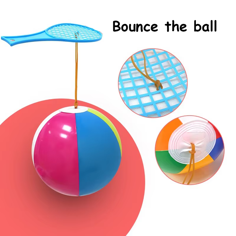 Kids Bouncing Ball Set | Interactive Reaction Training Ball Toy | Colourful Outdoor Sports & Active Play Toy for Boys & Girls