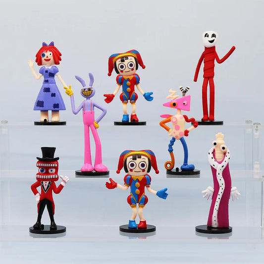 8PCS The Amazing Digital Circus Figures Set 2026 – Cartoon Anime Model Toys Collectible Gift for Kids & Fans