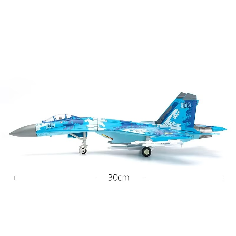 1:72 Sukhoi Su-27 Flanker Fighter Building Blocks – Military Jet Aircraft Model Kit for Kids & Collectors