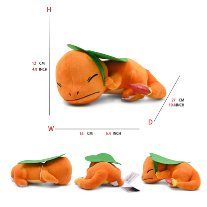 Sleeping Fire Lizard Plush Toy 11 Inch | Soft Cute Character Stuffed Animal | Cuddly Plush Gift for Kids