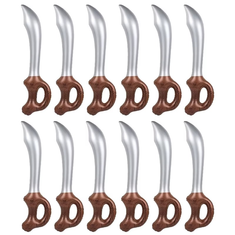 12PCS Inflatable Pirate Sword Set | Soft Inflatable Party Swords for Kids | Pirate Costume, Birthday Parties & Fancy Dress Accessories