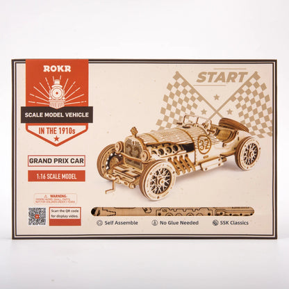 Robotime ROKR 3D Wooden Model Kit – Army Jeep or Grand Prix Car DIY Puzzle | STEM Building Toy for Kids & Adults