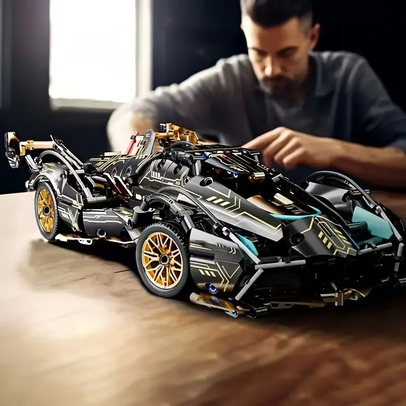1690PCS Green Racing Car Building Block Set | Premium Sports Car Construction Toy | STEM Building Kit for Kids, Teens & Adults