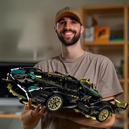 1690PCS Green Racing Car Building Block Set | Premium Sports Car Construction Toy | STEM Building Kit for Kids, Teens & Adults