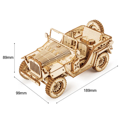 Robotime ROKR 3D Wooden Model Kit – Army Jeep or Grand Prix Car DIY Puzzle | STEM Building Toy for Kids & Adults