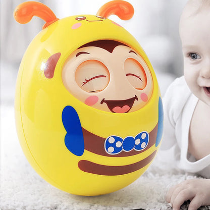 Roly Poly Bee Baby Toy – Tummy Time Rocking Toy for Babies 6–12 Months