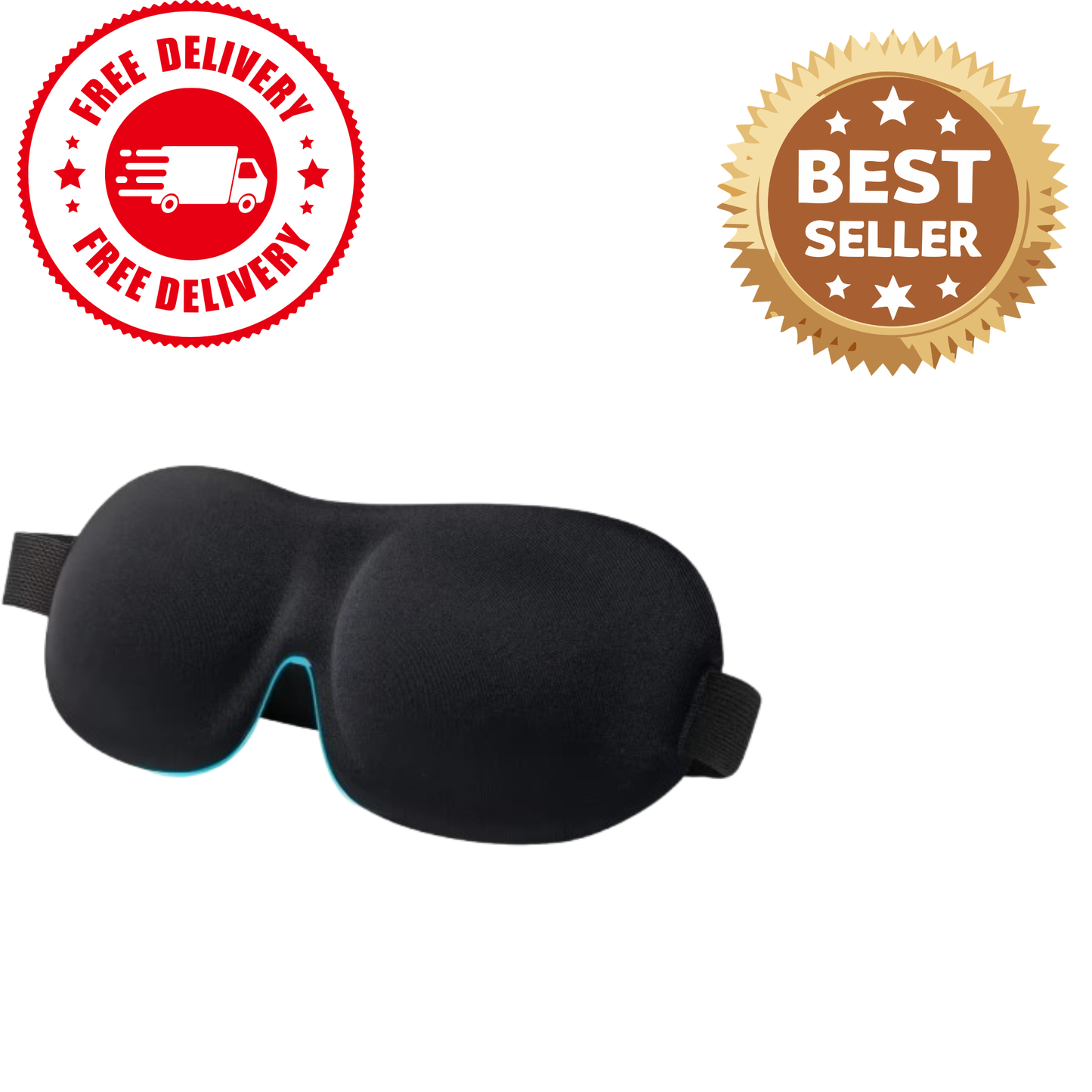 3D Memory Foam Sleep Mask | Soft Light-Blocking Eye Mask for Sleeping, Travel & Relaxation