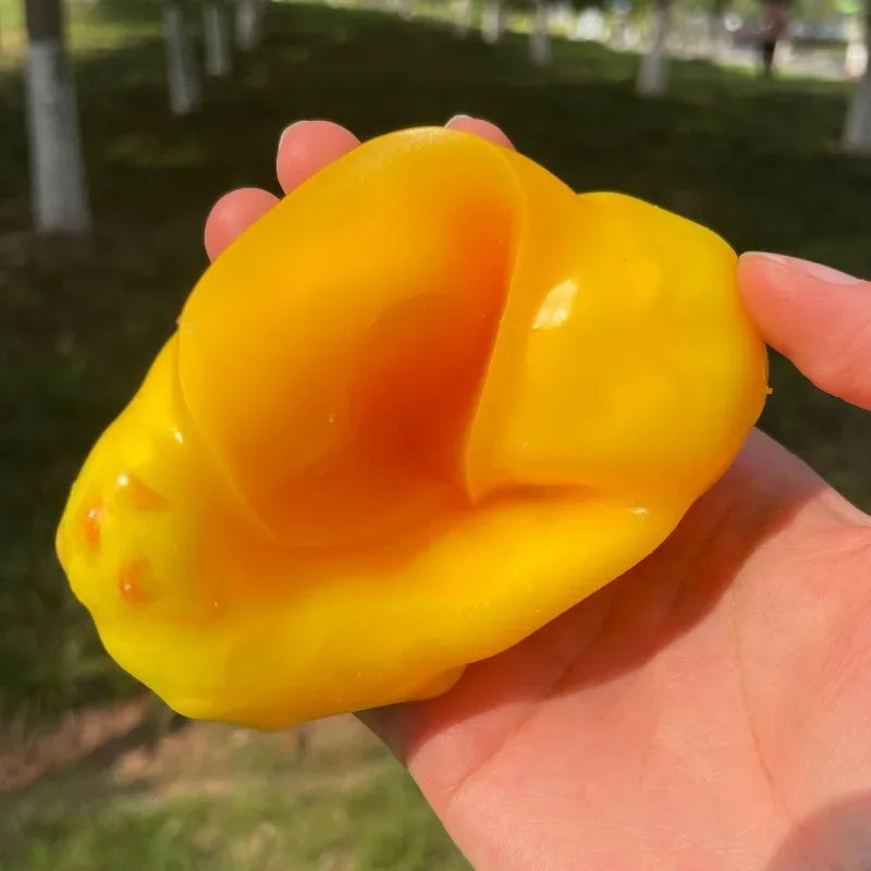 Crunchy Squishy Caramel Pudding Stress Ball Fidget Toys Food-shaped Pudding ASMR Sensory Stress Relief Toys for Adults Gift