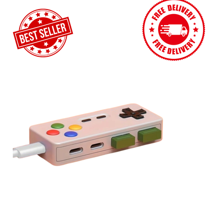 4-in-1 USB & USB-C Hub | Portable USB Expander with 2 USB-A & 2 USB-C Ports for Laptop, PC & Mac