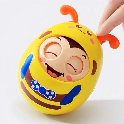 Roly Poly Bee Baby Toy – Tummy Time Rocking Toy for Babies 6–12 Months