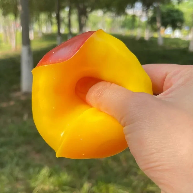 Crunchy Squishy Caramel Pudding Stress Ball Fidget Toys Food-shaped Pudding ASMR Sensory Stress Relief Toys for Adults Gift