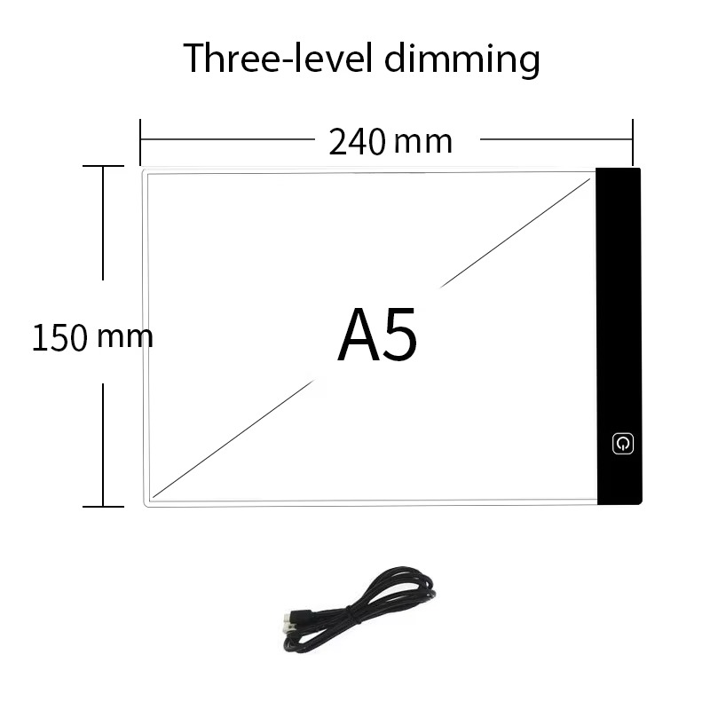 A4 LED Drawing Copy Board for Kids – 3-Level Dimmable Light Pad for Tracing, Sketching & Creative Learning
