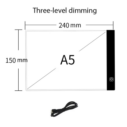 A4 LED Drawing Copy Board for Kids – 3-Level Dimmable Light Pad for Tracing, Sketching & Creative Learning