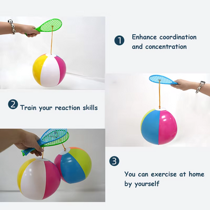Kids Bouncing Ball Set | Interactive Reaction Training Ball Toy | Colourful Outdoor Sports & Active Play Toy for Boys & Girls