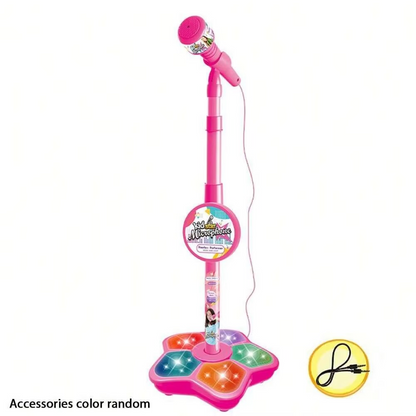 Kids Karaoke Microphone Stand Toy | Adjustable Children's Singing Microphone Stand | Portable Music Toy for Boys & Girls
