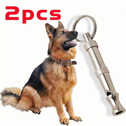 Adjustable Dog Training Whistle with Keychain | Professional Recall & Obedience Whistle for Dogs | 1 or 2 Pack