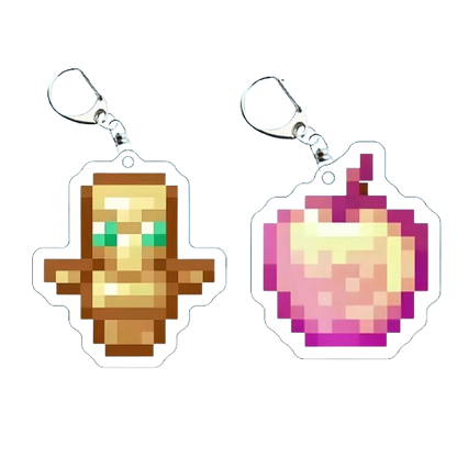 Fantasy Adventure Game-Inspired Keychain Set | Pixel Style Tool & Magic Charm Collectible Keyrings | 2–10 Pieces