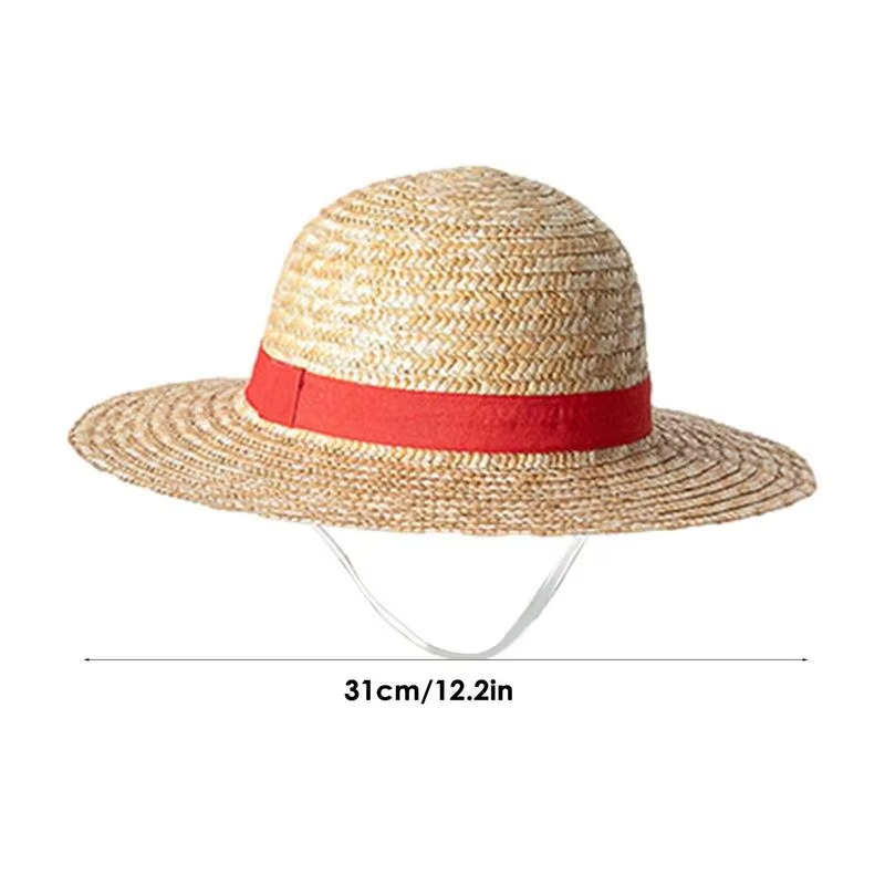 Anime-Inspired Straw Hat | Classic Round Cosplay Hat | Unisex Costume Accessory for Role Play, Parties & Summer Wear