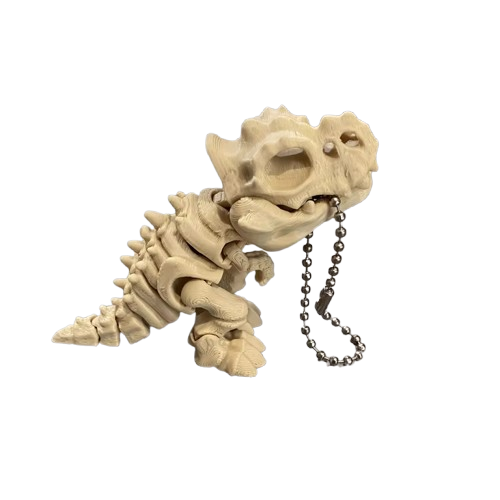 3D Printed Tyrannosaurus Rex Skeleton Model | Articulated Dinosaur Fidget Toy & Keychain | Movable T-Rex Collectible Gift