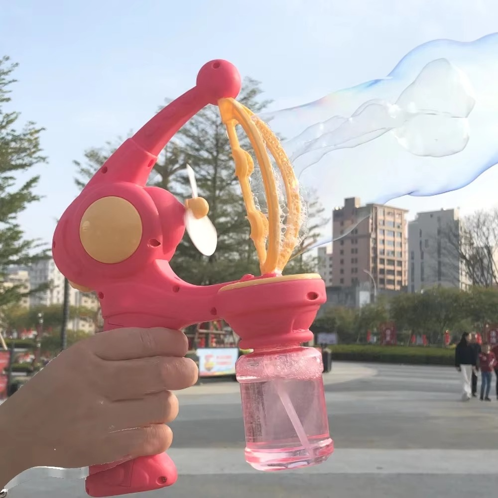 Automatic Bubble Gun with Bubble Solution | Large Bubble Blower Machine for Kids | Outdoor Party & Garden Bubble Toy