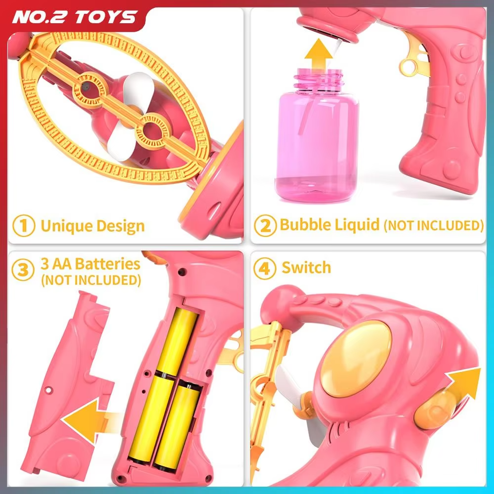 Automatic Bubble Gun with Bubble Solution | Large Bubble Blower Machine for Kids | Outdoor Party & Garden Bubble Toy