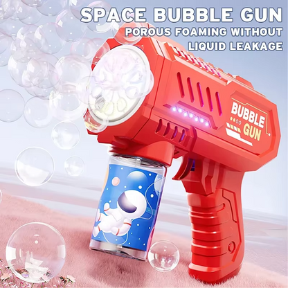 Fully Automatic Bubble Gun Rocket Toy with Bubble Solution | Portable Bubble Blower Machine for Kids Outdoor & Party Fun