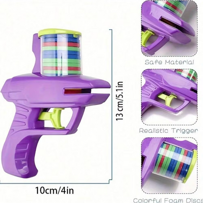 Foam Disc Launcher Toy – Handheld Flying Disc Shooter for Indoor & Outdoor Kids' Games
