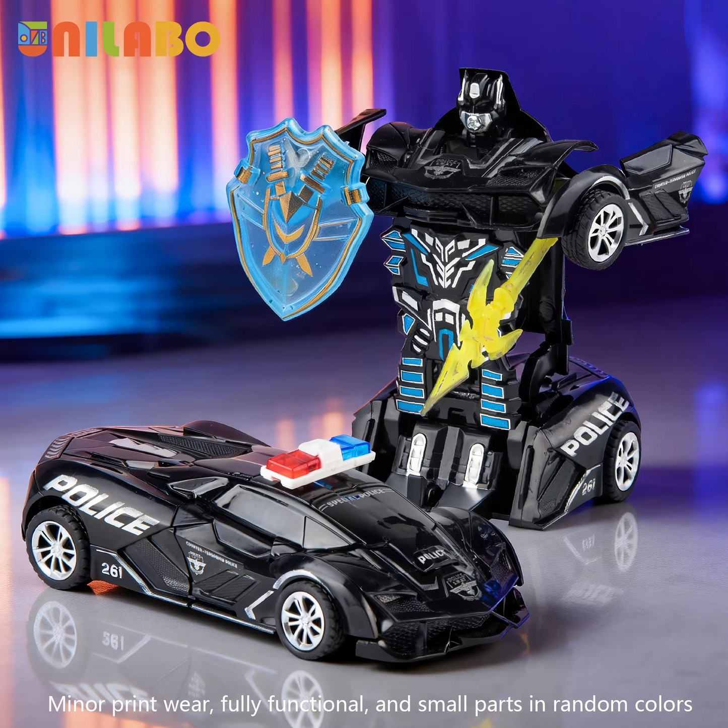 Transformable Robot Sports Car Toy for Kids – No Batteries Required | Educational STEM Model Vehicle Gift