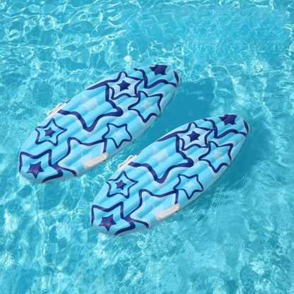 Inflatable Surfboard Beach Toy | Tropical Pool Float & Luau Party Decoration | Summer Beach Party Prop