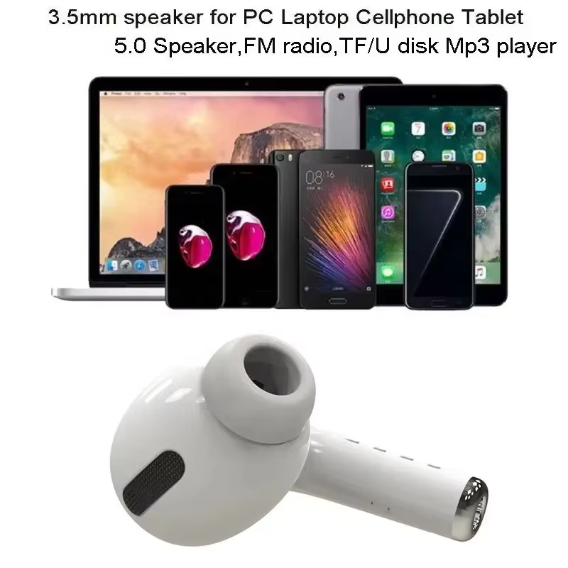 Portable Bluetooth Speaker with Headphone Design | Wireless Stereo Speaker with FM Radio & USB Rechargeable Battery
