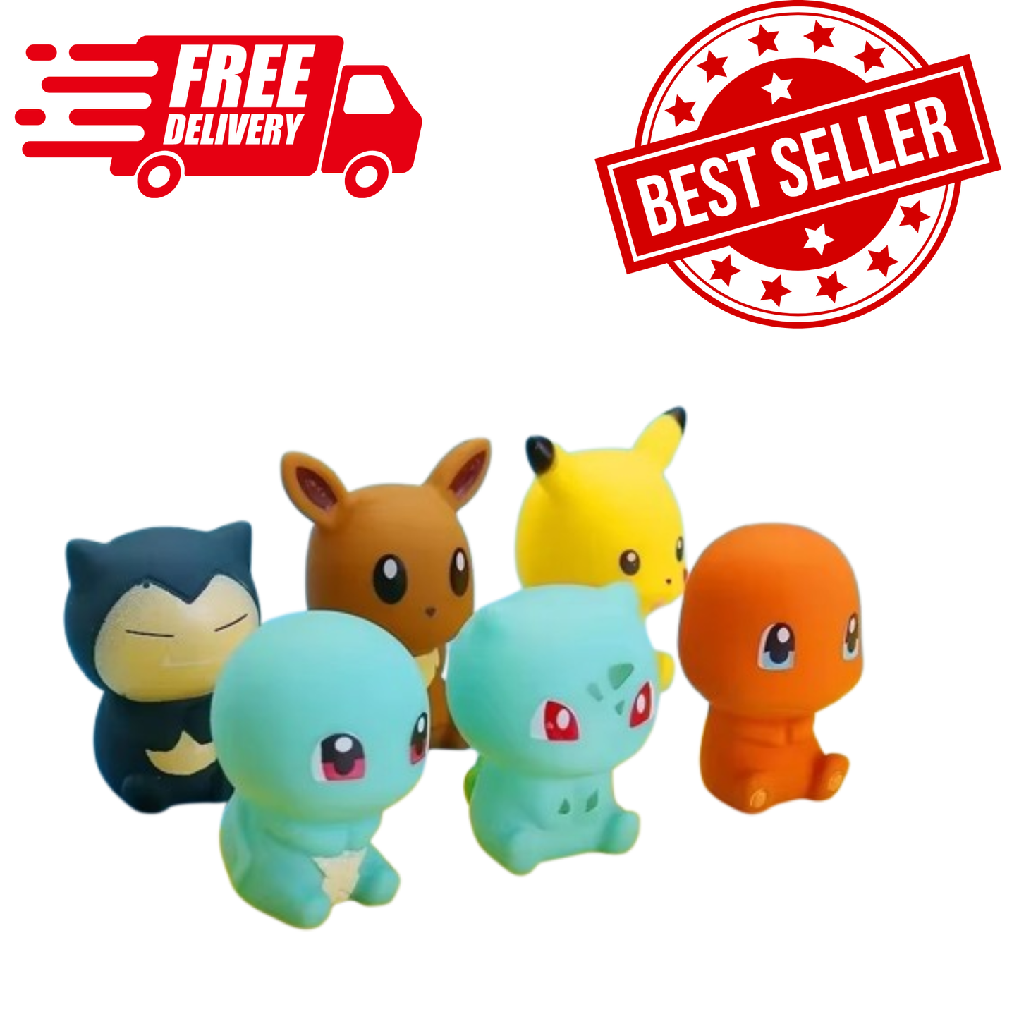 6-Piece Cartoon Monster Bath Toy Set | Soft Squeaky Water Toys for Kids | Baby Bath & Pool Play Gift