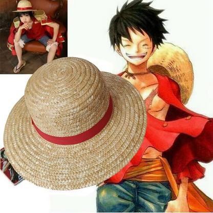 Anime-Inspired Straw Hat | Classic Round Cosplay Hat | Unisex Costume Accessory for Role Play, Parties & Summer Wear
