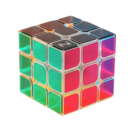 Transparent 3x3 Speed Cube | Smooth Turning Magic Puzzle Cube | Educational Brain Teaser Toy for Kids & Adults