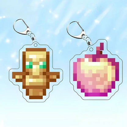 Fantasy Adventure Game-Inspired Keychain Set | Pixel Style Tool & Magic Charm Collectible Keyrings | 2–10 Pieces
