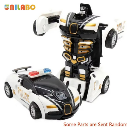 Transformable Robot Sports Car Toy for Kids – No Batteries Required | Educational STEM Model Vehicle Gift