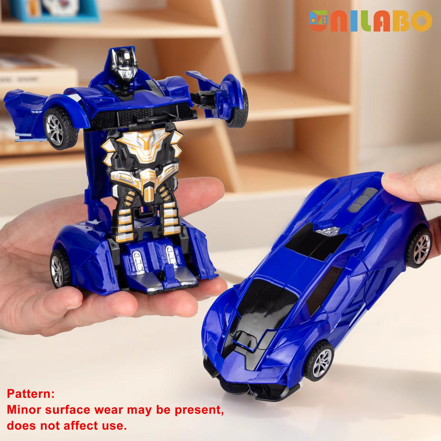 Transformable Robot Sports Car Toy for Kids – No Batteries Required | Educational STEM Model Vehicle Gift