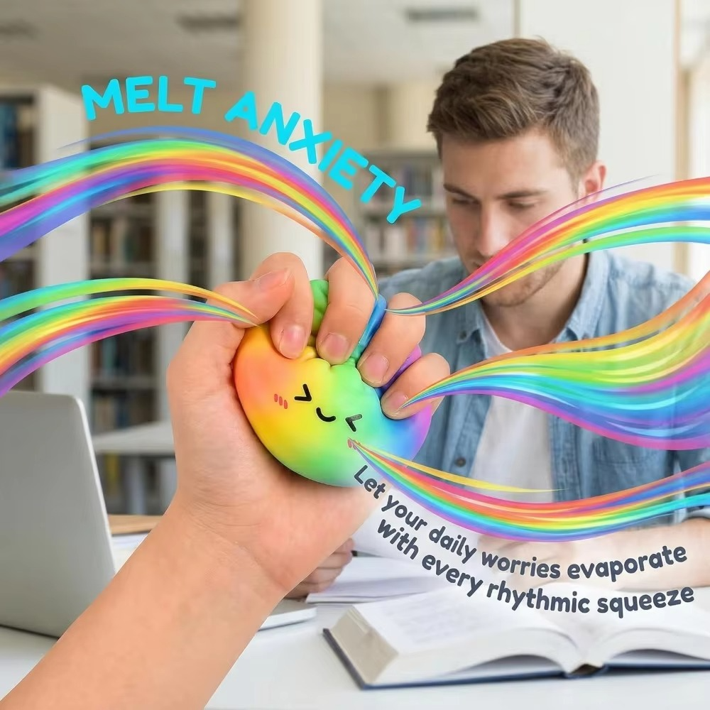 Rainbow Dumpling Squishy Stress Relief Toy | Slow Rising Fidget
