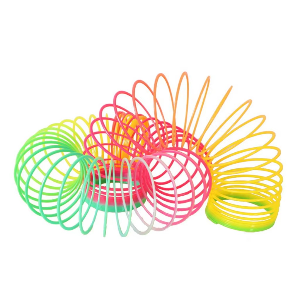 Color Magic Bounce Toys Board Games for Children Anti-stress Magic Ring Spring Rainbow Board Game Kids Creative Funny Gifts