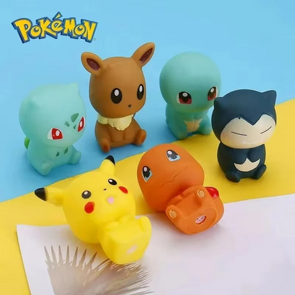 6-Piece Cartoon Monster Bath Toy Set | Soft Squeaky Water Toys for Kids | Baby Bath & Pool Play Gift