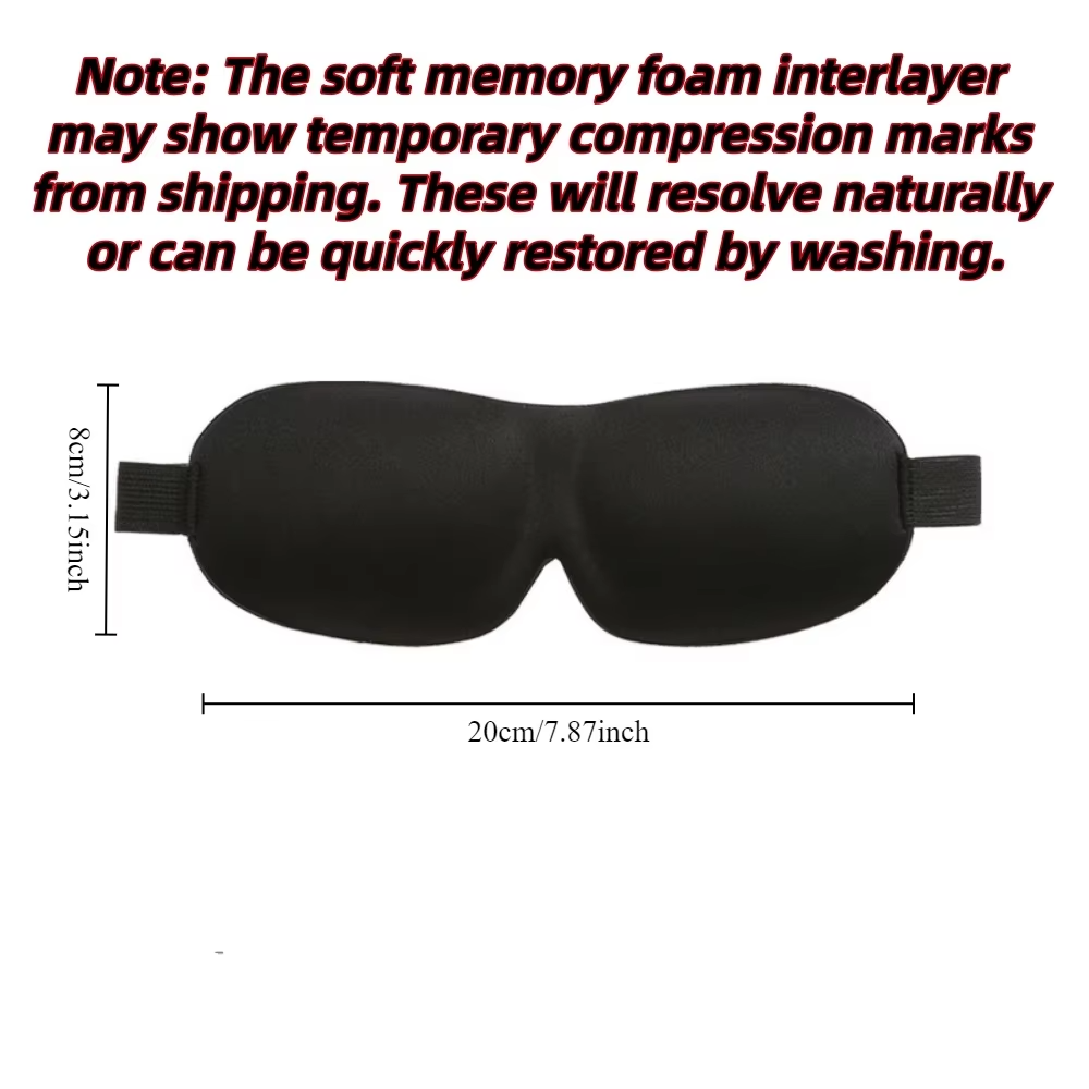3D Memory Foam Sleep Mask | Soft Light-Blocking Eye Mask for Sleeping, Travel & Relaxation