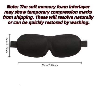 3D Memory Foam Sleep Mask | Soft Light-Blocking Eye Mask for Sleeping, Travel & Relaxation