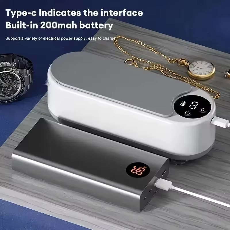 Wireless Ultrasonic Glasses Cleaner | Portable High-Frequency Cleaner for Eyeglasses, Jewellery, Watches & Accessories