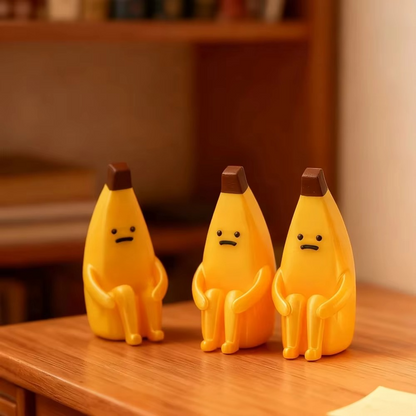 Anxious Banana 3D Printed Figurine | Funny Desk Ornament & Home Décor | Cute Collectible Gift