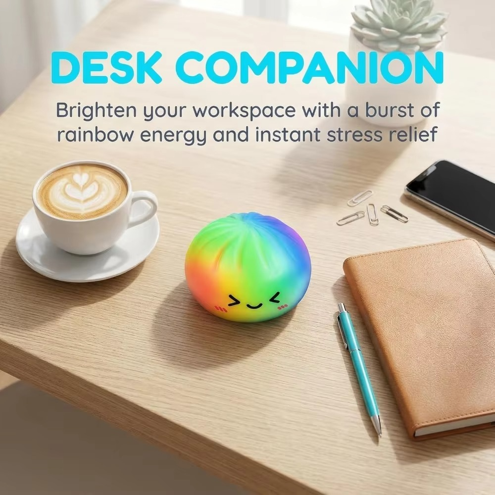 Rainbow Dumpling Squishy Stress Relief Toy | Slow Rising Fidget