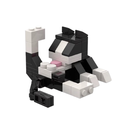 62-Piece Cat Building Block Set | DIY Animal Mini Brick Construction Toy | STEM Educational Gift for Kids