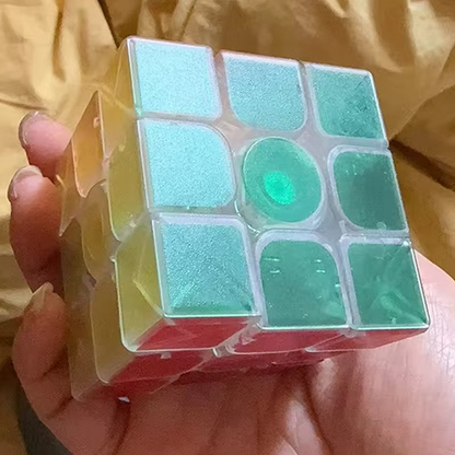 Transparent 3x3 Speed Cube | Smooth Turning Magic Puzzle Cube | Educational Brain Teaser Toy for Kids & Adults