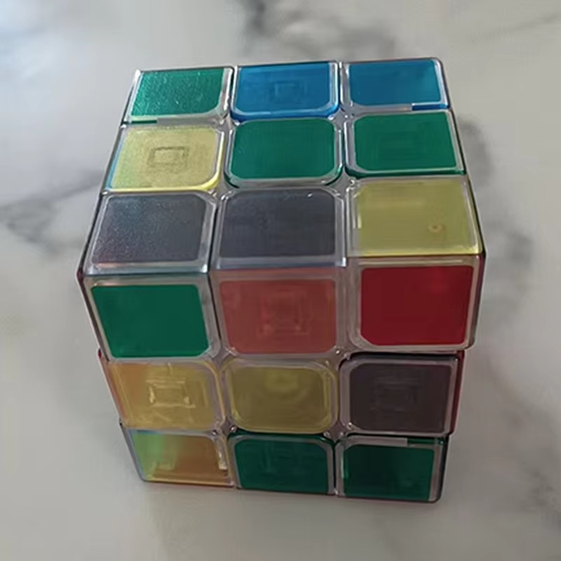 Transparent 3x3 Speed Cube | Smooth Turning Magic Puzzle Cube | Educational Brain Teaser Toy for Kids & Adults